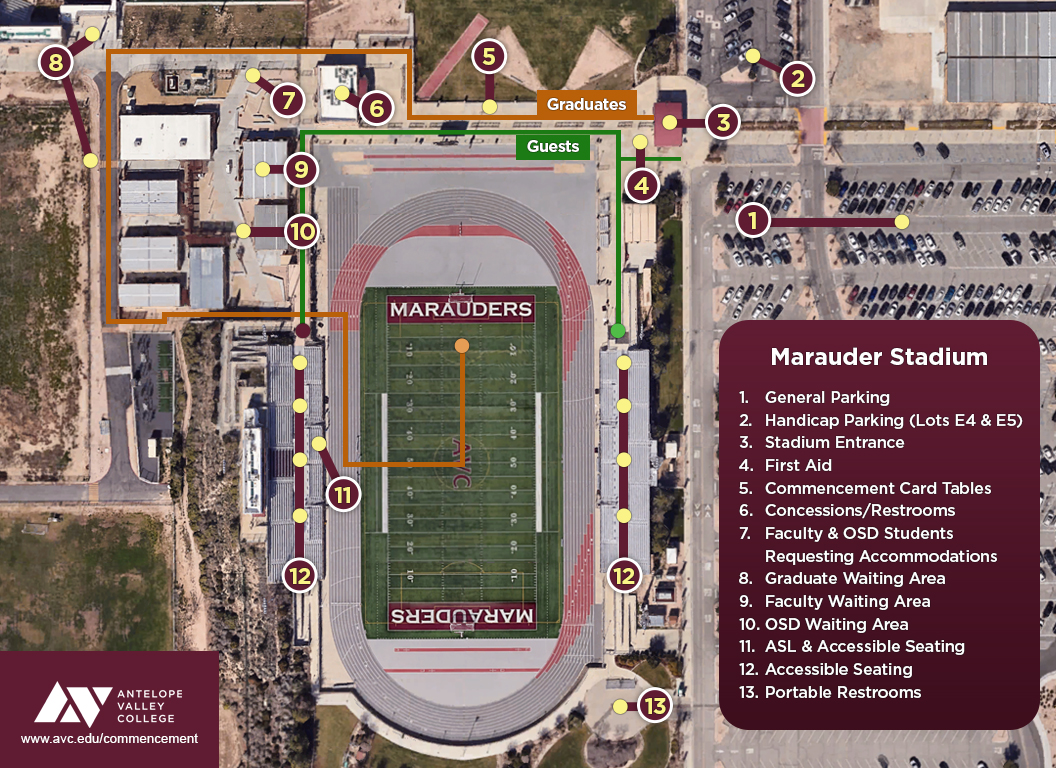 Commencement Ceremony Map