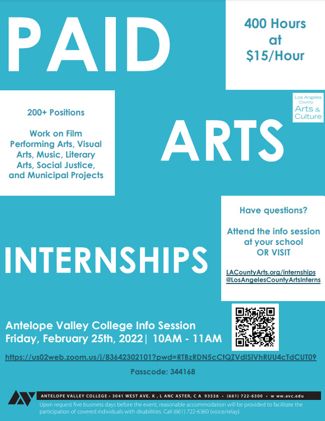 Paid internship promo flyer