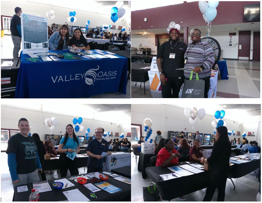 Students and organizations in AVC cafeteria for Project Blue event. 