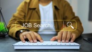 Student searching for jobs online